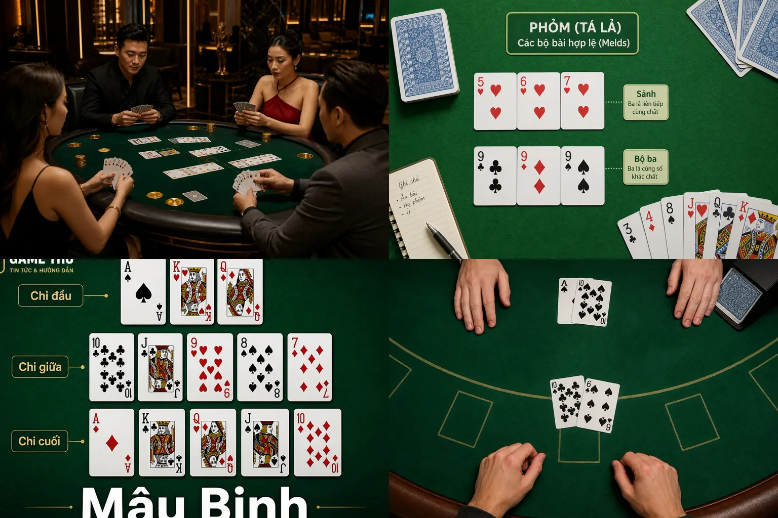 Hướng Dẫn Chơi Bài Cho Người Mới: Bộ Bài 52 Lá, Thuật Ngữ & Cách Chọn Thể Loại